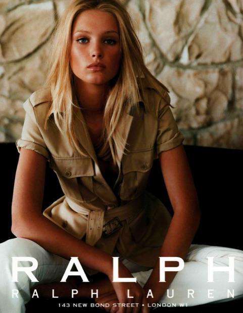 Sharon van der Knaap in de Ralph Lauren lente/zomer 1997 campagne